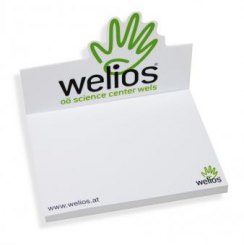 Haftnotiz 100 x 75 mm + Displayumschlag 