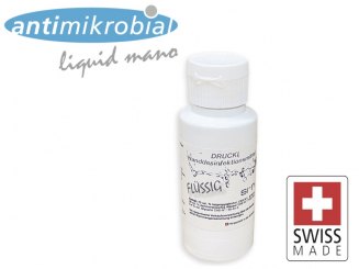 100ml Händedesinfektionsmittel Antimikrobial "mani" mit Klappdeckel BAG zertifiziert 