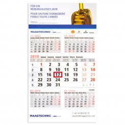 5-Monatskalender Kopf und Fussteil bedruckt 