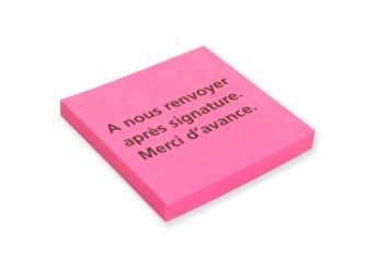 Hafti "A nous renvoyer après signature" 