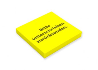 Hafti gelb "bitte unterschrieben zurücksenden" 