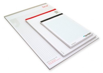Schreibblock mit Fälzelband A6 