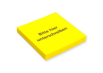Hafti "bitte hier unterschreiben" 
