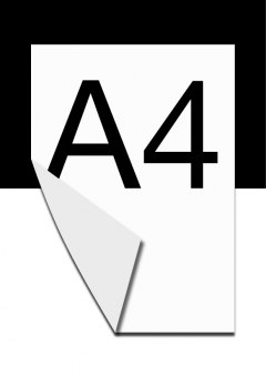 A4 Ausdruck 2-Seitig, schwarz, 80g 