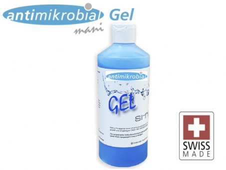 1 Liter GEL Händedesinfektionsmittel Antimikrobial "mani GEL" mit Klappdeckel BAG zertifiziert 