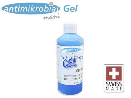 0.5 Liter GEL Händedesinfektionsmittel Antimikrobial "mani GEL" mit Klappdeckel BAG zertifiziert 