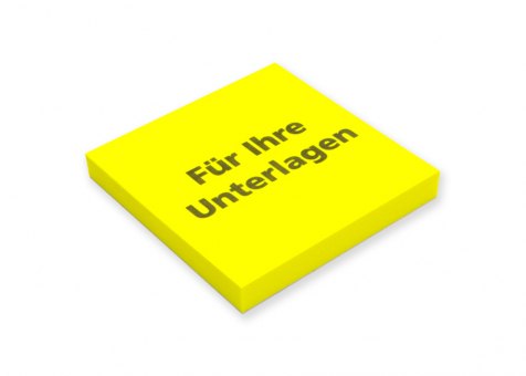 Hafti gelb "Für Ihre Unterlagen" 