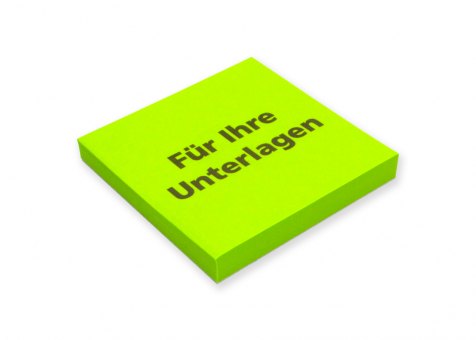 Hafti grün "Für Ihre Unterlagen" 