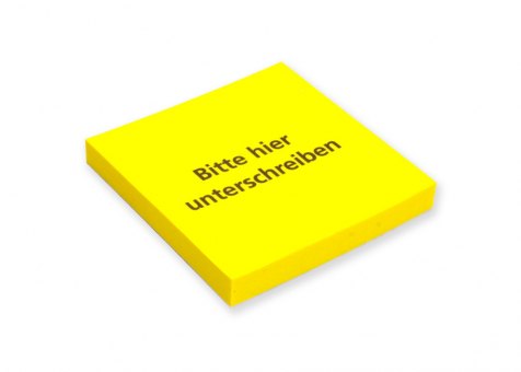 Hafti "bitte hier unterschreiben" 