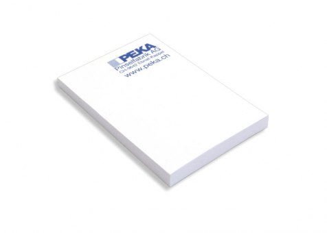 Hafti 50x75mm, FSC-Papier 4-farbig bedruckt 